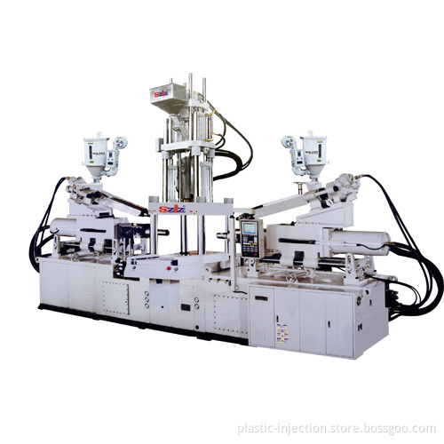 Multicolor multimaterial vertical injection molding machine